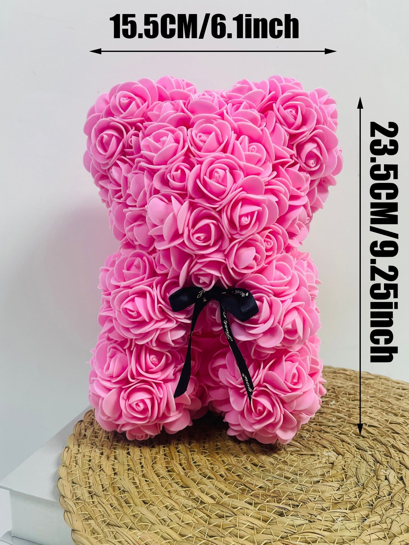 1Pc Artificial Rose Teddy Bear Women'S Gift, Romantic Birthday, Mother'S Day Gift without Gift Box