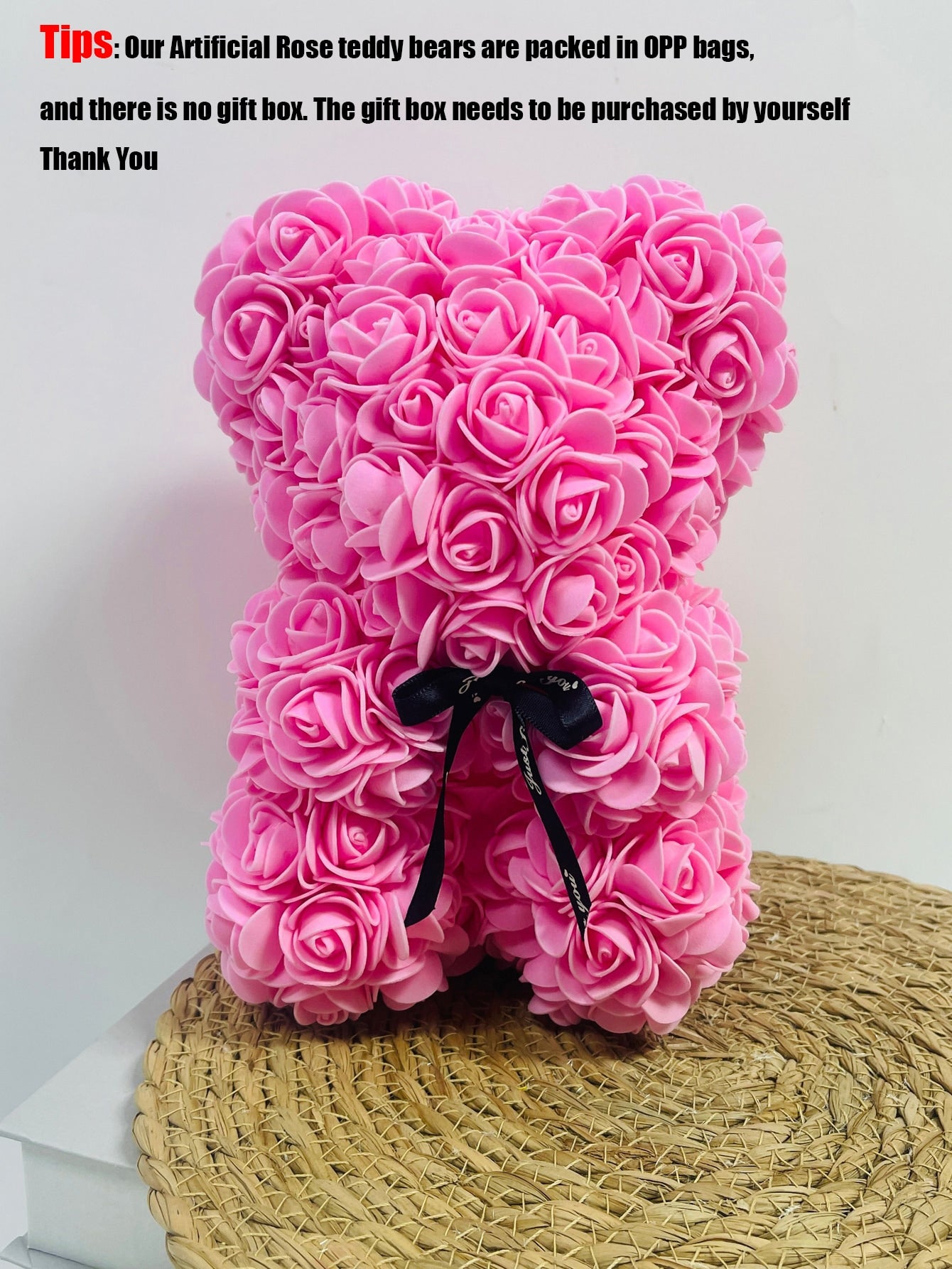 1Pc Artificial Rose Teddy Bear Women'S Gift, Romantic Birthday, Mother'S Day Gift without Gift Box