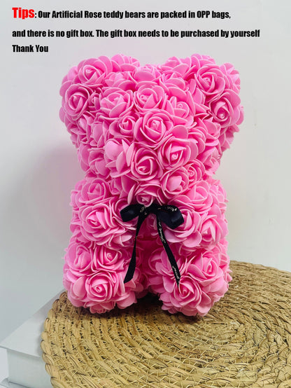 1Pc Artificial Rose Teddy Bear Women'S Gift, Romantic Birthday, Mother'S Day Gift without Gift Box