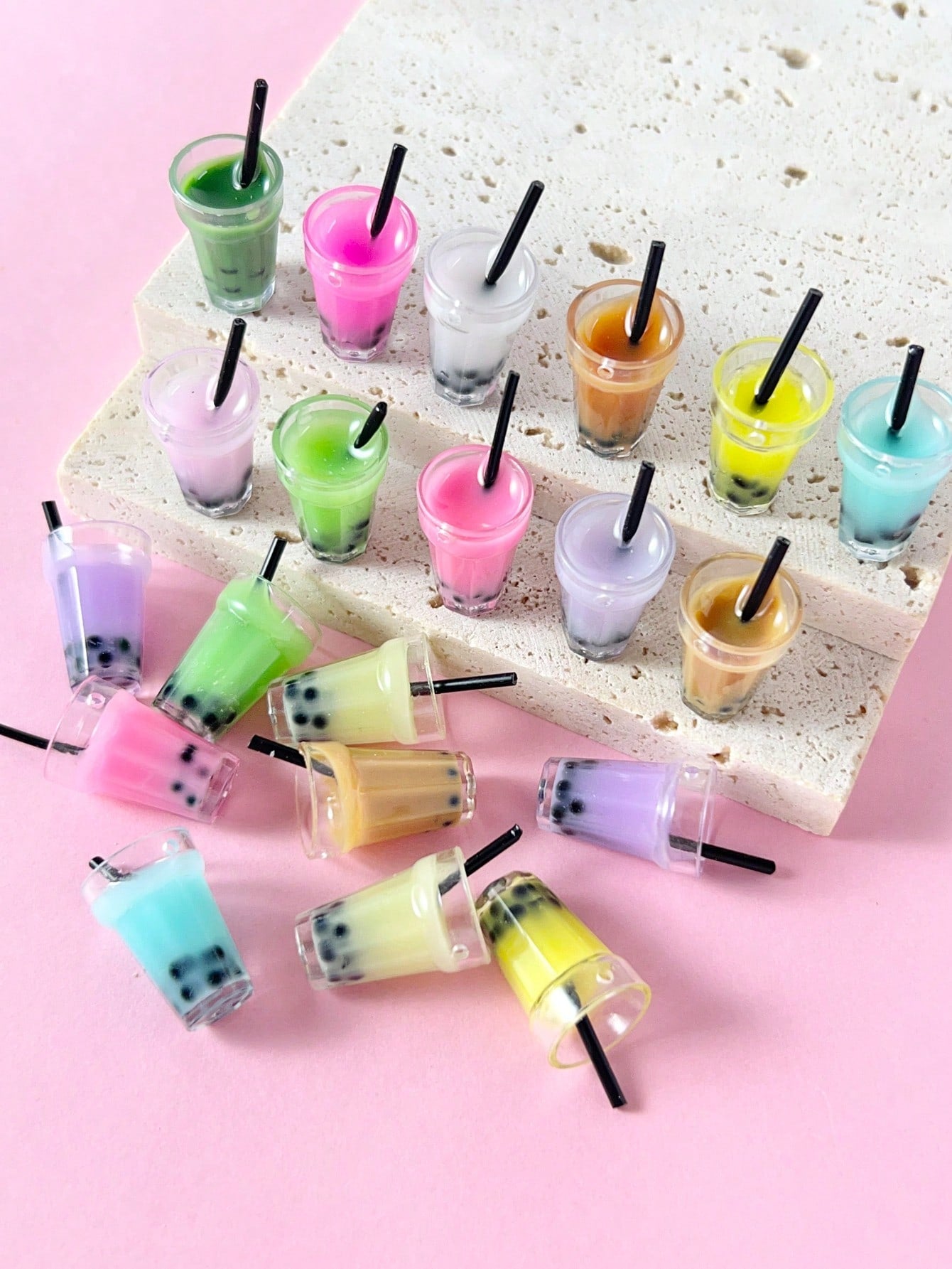 20Pcs Random Color Cute Plastic Bottle DIY Pendant for Women for Jewelry Making