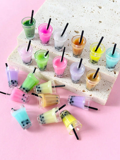 20Pcs Random Color Cute Plastic Bottle DIY Pendant for Women for Jewelry Making