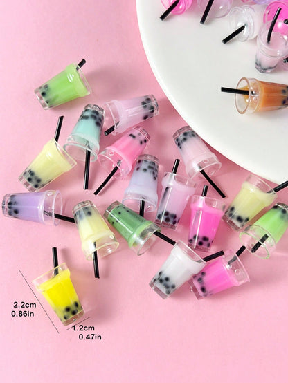 20Pcs Random Color Cute Plastic Bottle DIY Pendant for Women for Jewelry Making