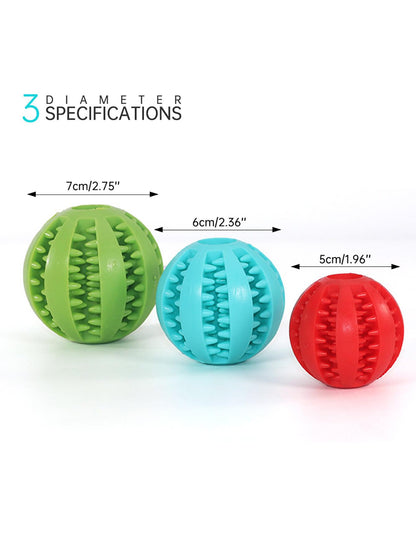 Random Color Dog Ball Toys for Dogs Interactive Elasticity Puppy Chew Toy Tooth Cleaning Rubber Food Ball Toy Pet Stuff Accessories