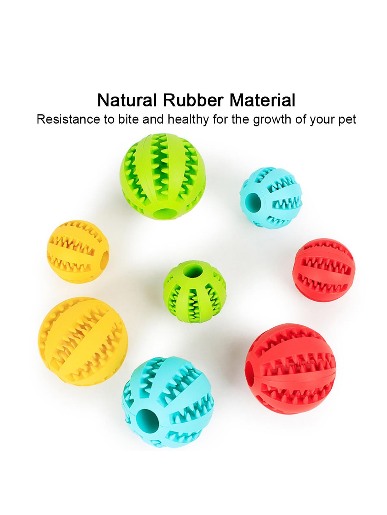 Random Color Dog Ball Toys for Dogs Interactive Elasticity Puppy Chew Toy Tooth Cleaning Rubber Food Ball Toy Pet Stuff Accessories