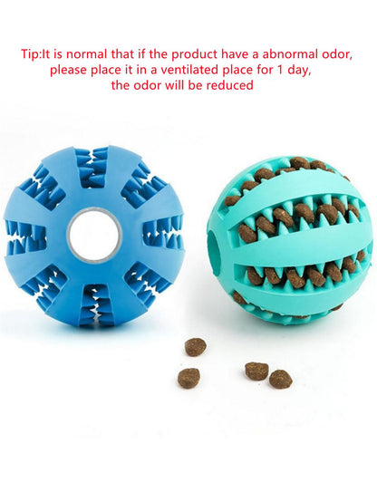 Random Color Dog Ball Toys for Dogs Interactive Elasticity Puppy Chew Toy Tooth Cleaning Rubber Food Ball Toy Pet Stuff Accessories