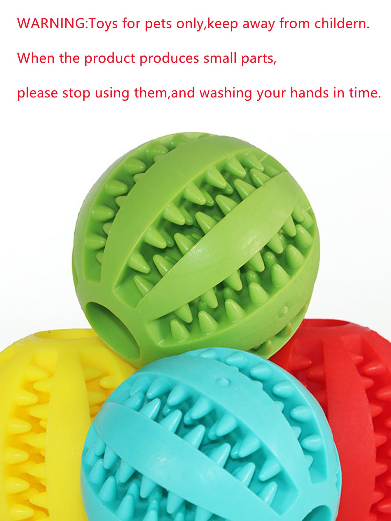 Random Color Dog Ball Toys for Dogs Interactive Elasticity Puppy Chew Toy Tooth Cleaning Rubber Food Ball Toy Pet Stuff Accessories