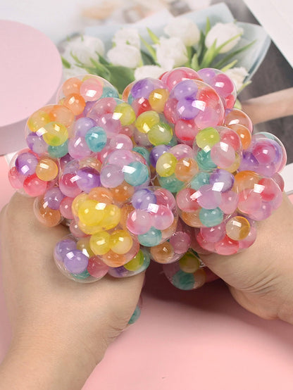 Creative Prank Colorful Glass Grape Ball Vent Toys for Stress Relief