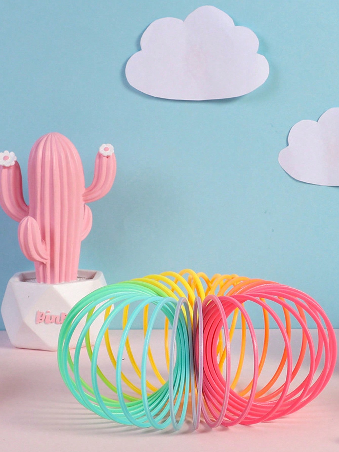 Random Color Elastic Rainbow Spring Toy 