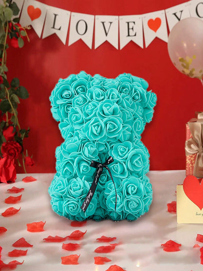 1Pc Artificial Rose Teddy Bear Women'S Gift, Romantic Birthday, Mother'S Day Gift without Gift Box