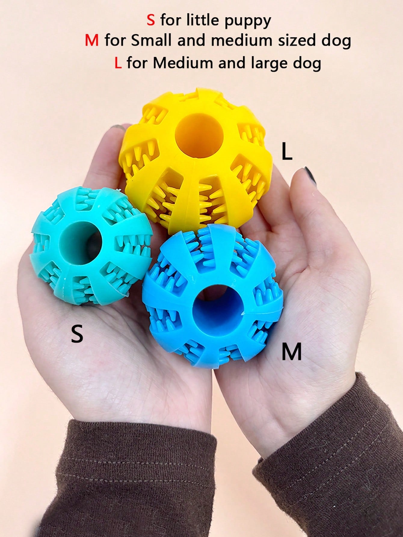 Random Color Dog Ball Toys for Dogs Interactive Elasticity Puppy Chew Toy Tooth Cleaning Rubber Food Ball Toy Pet Stuff Accessories